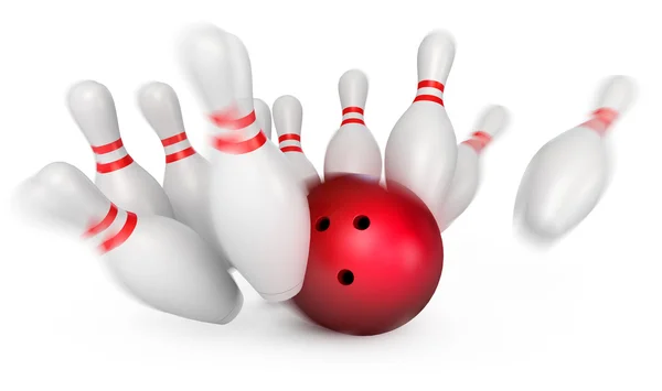 Bowling oynamak — Stok fotoğraf