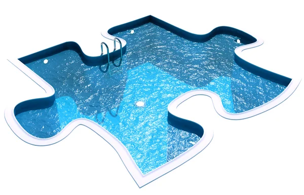 Pool in the form of a puzzle — Stock Photo, Image