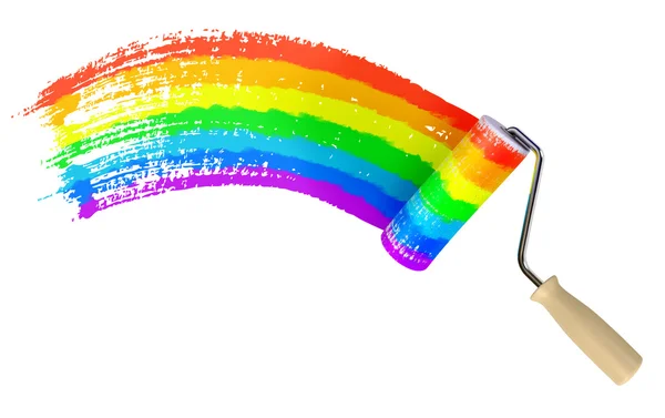 Draws a rainbow — Stock Photo, Image