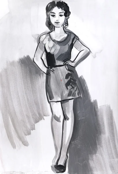 Sketch of a female figure — Stock Photo, Image