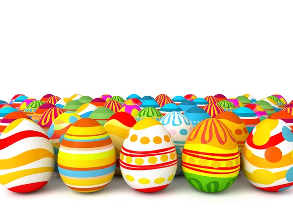 Feliz Pascua. Huevos de Pascua con espacio para texto o imagen —  Fotos de Stock