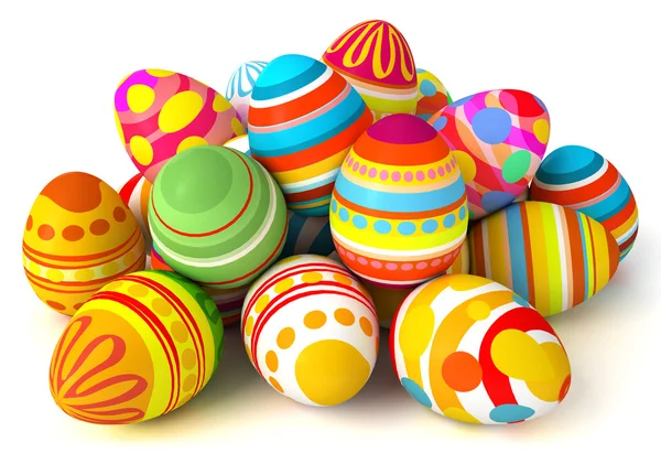 Feliz Pascua. Montón de huevos —  Fotos de Stock
