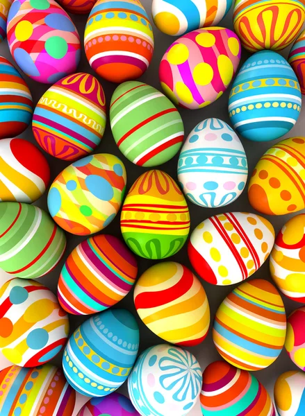 Happy Easter. Background with painted eggs — Stock Photo, Image