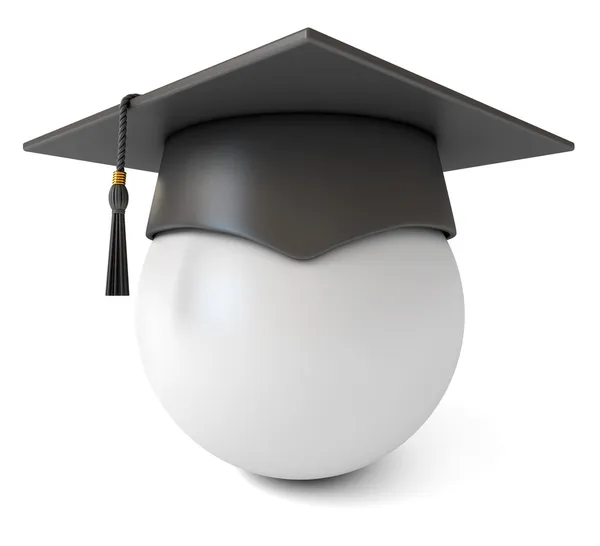 Retrato estilizado de un graduado en la gorra de graduación — Foto de Stock