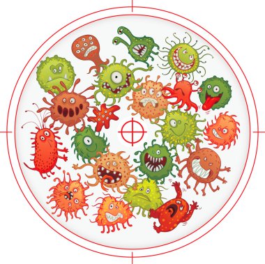 Germs and bacteria at gunpoint