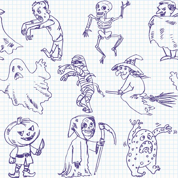 Dibujo a mano alzada halloween — Archivo Imágenes Vectoriales