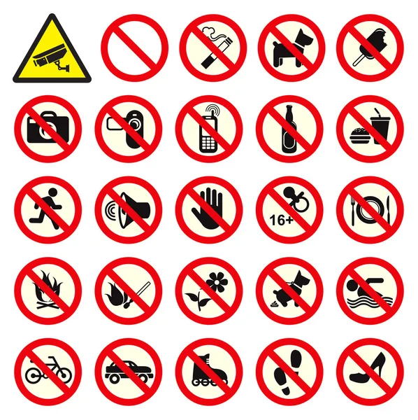Prohibited No Stop Sign — Stock Vector