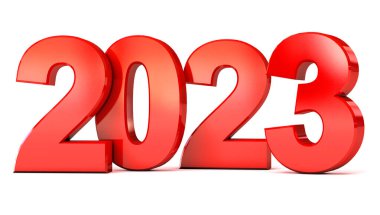 Kırmızı Yeni Yıl 2023. Kavramsal resimleme