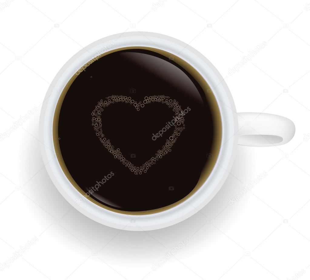 Cup of coffee with heart