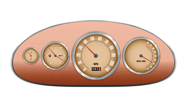 Retro araba kontrol paneli