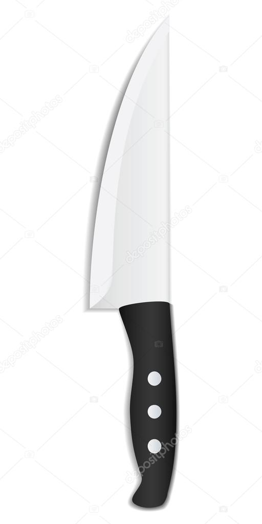 Vector knife isolated on white background