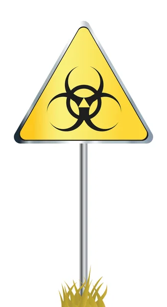 Icône de signe de danger biologique — Image vectorielle