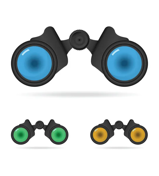 beyaz zemin üzerinde dürbün simge kümesi