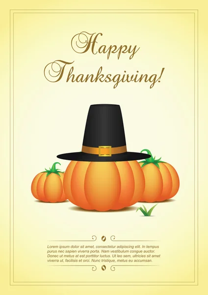 Şükran günü kartı ile kabak