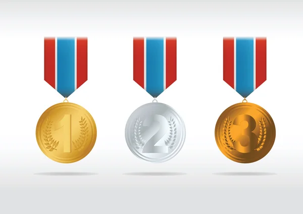 Et sæt medaljer. Vektor – Stock-vektor