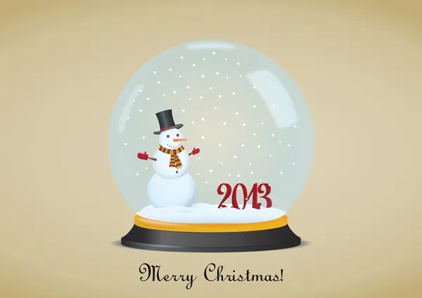 Noel kar küresi ile kardan adam