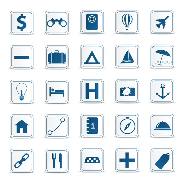 Travel icons set — Stock Vector