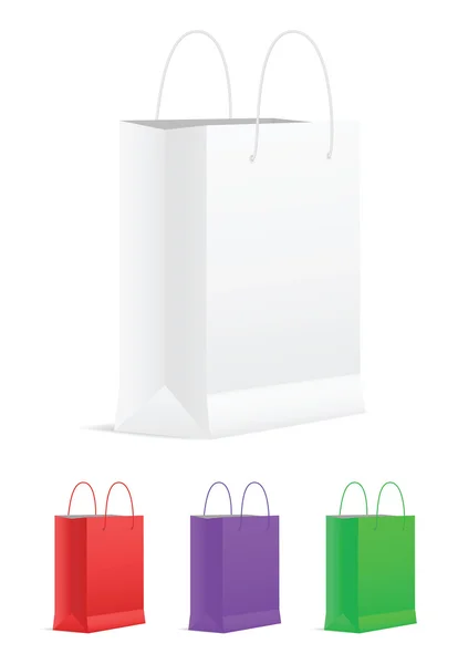 Set of Empty Shopping Bags. Vector — Stock Vector