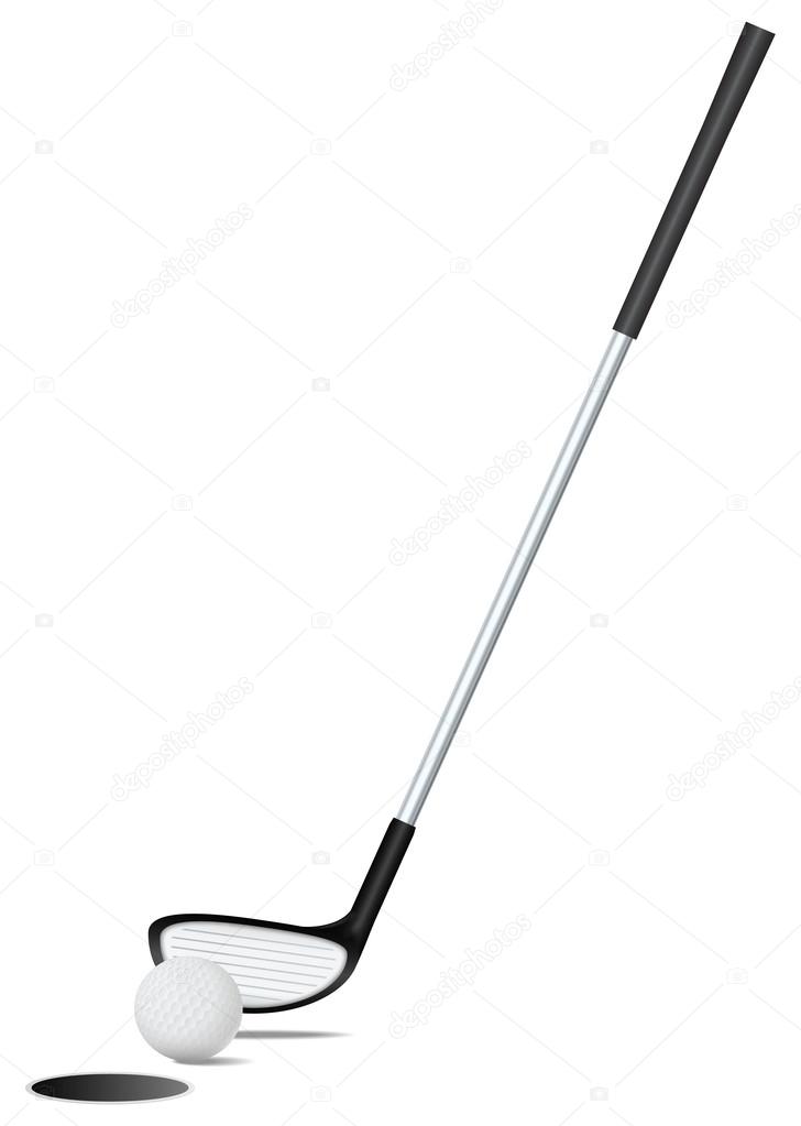 Golf club with ball