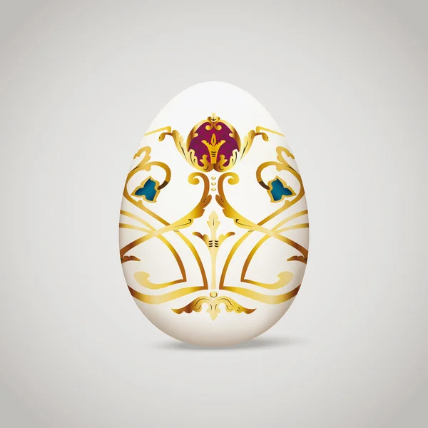 Huevo con decoración vintage — Archivo Imágenes Vectoriales