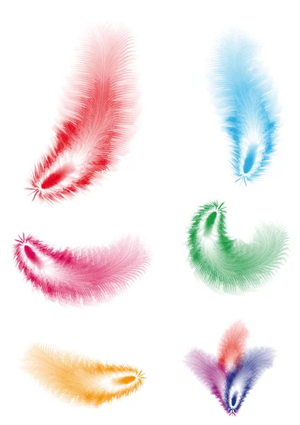 Σύνολο πολύχρωμα φτερά διάνυσμα — Διανυσματικό Αρχείο