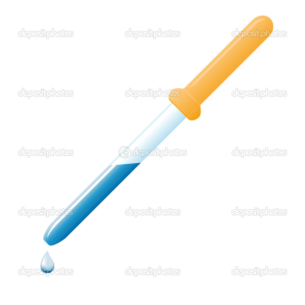 Medical pipette on white background