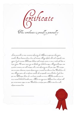 Vintage certificate clipart