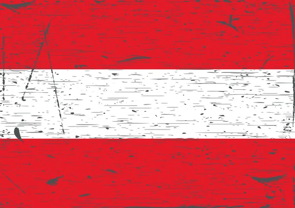 Austria bandera grunge — Vector de stock