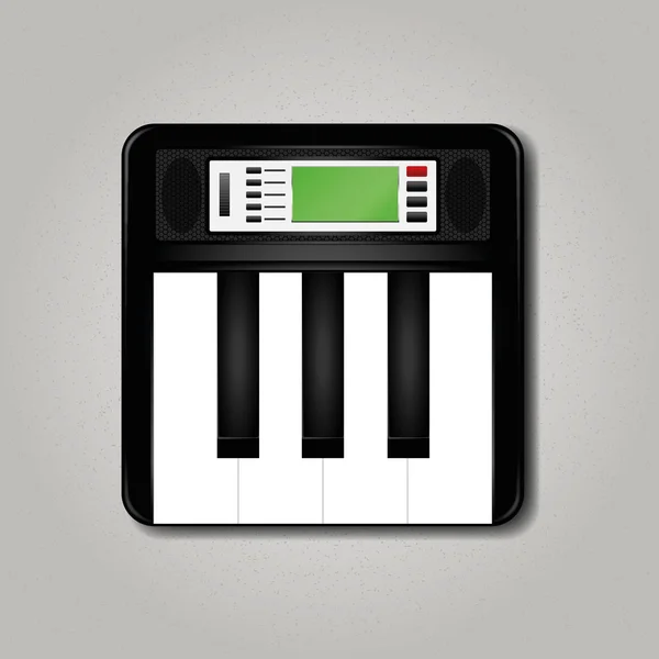 Synthesizer square icon — Stock Vector