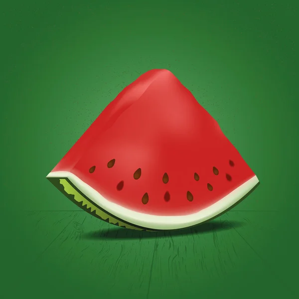 Scheibe schöne frische Wassermelone — Stockvektor