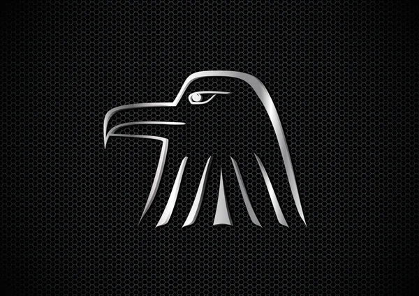 Symbole aigle métallique — Image vectorielle