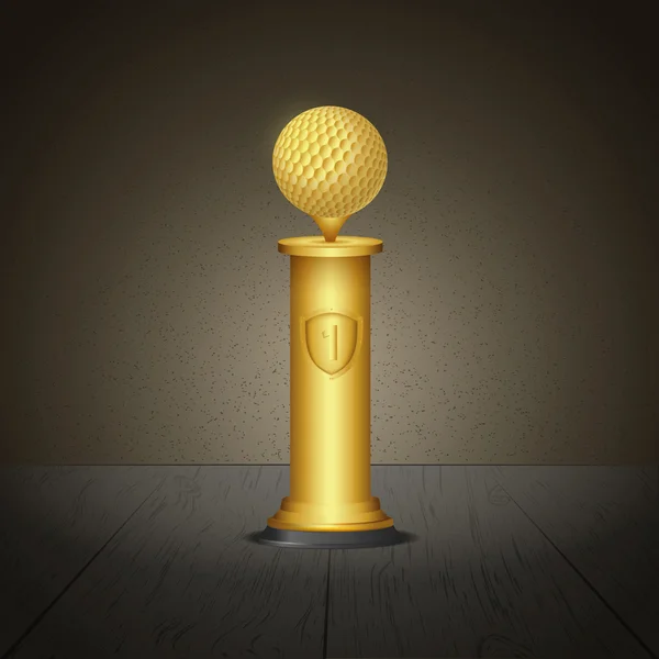 Golf trophy — Stock Vector