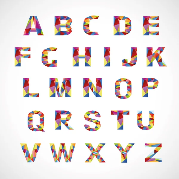 Ensemble alphabet coloré créatif — Image vectorielle