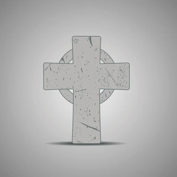 Stone celtic cross — Stock Vector