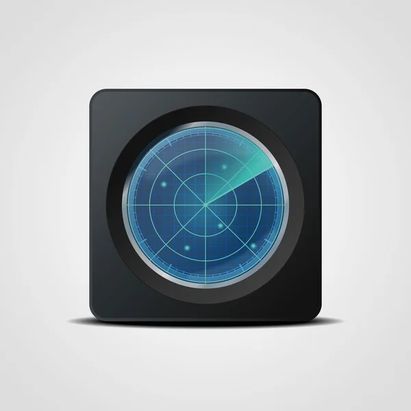 Icono de radar — Vector de stock