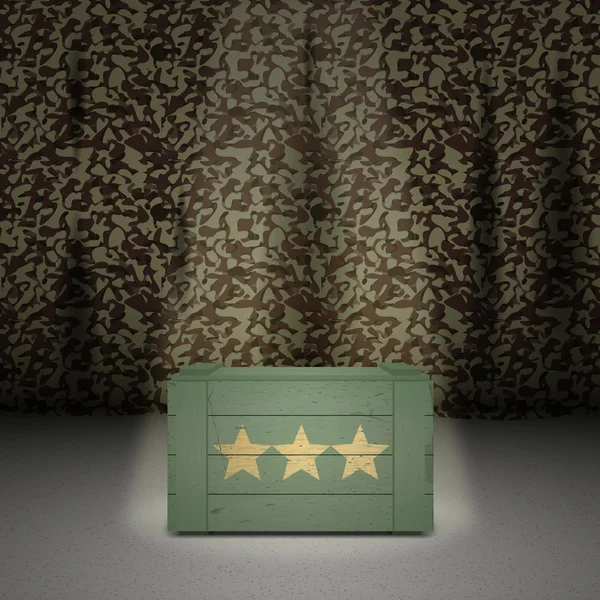 Ordu arka plan ile ahşap kutu