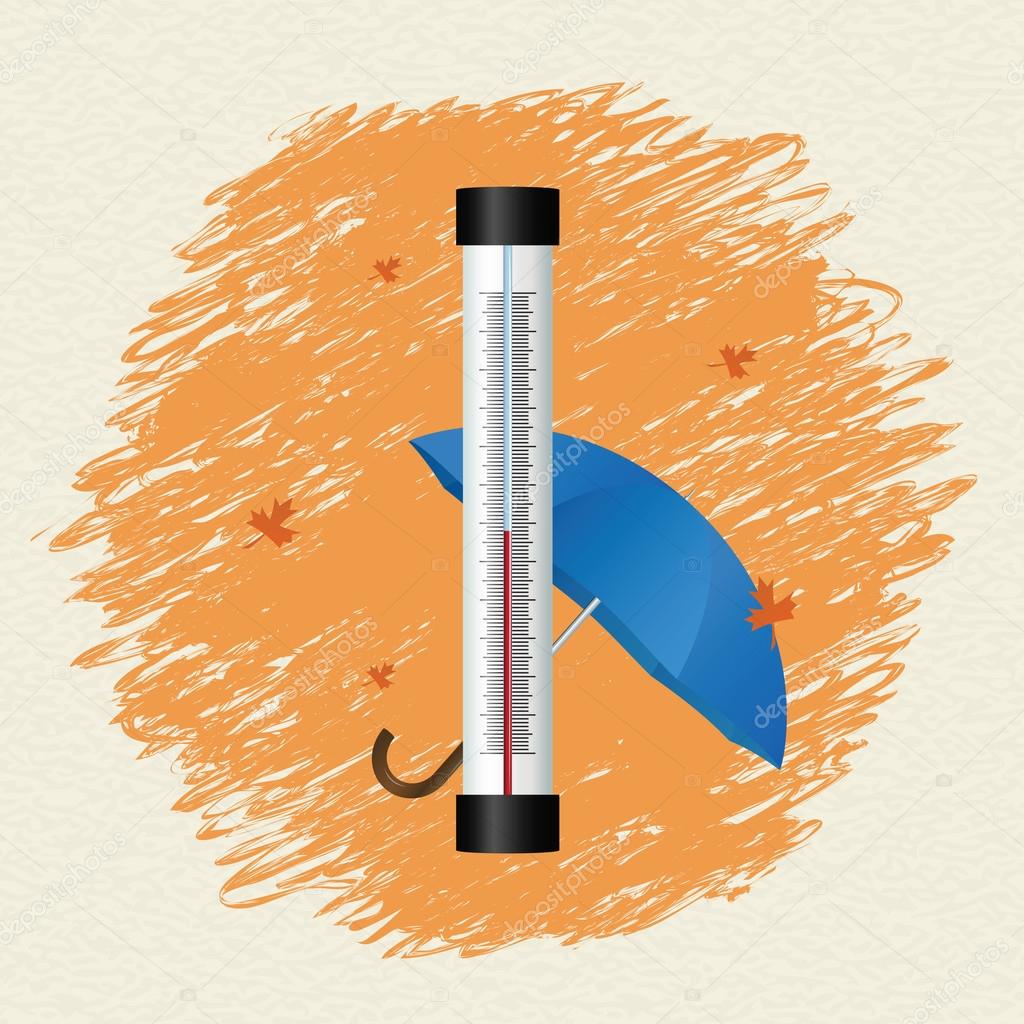 Thermometer by seasons. Winter