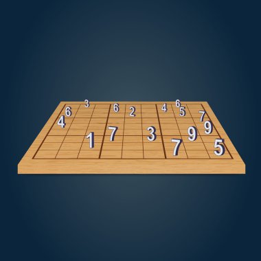 Sudoku kurulu numaraları ile. vektör