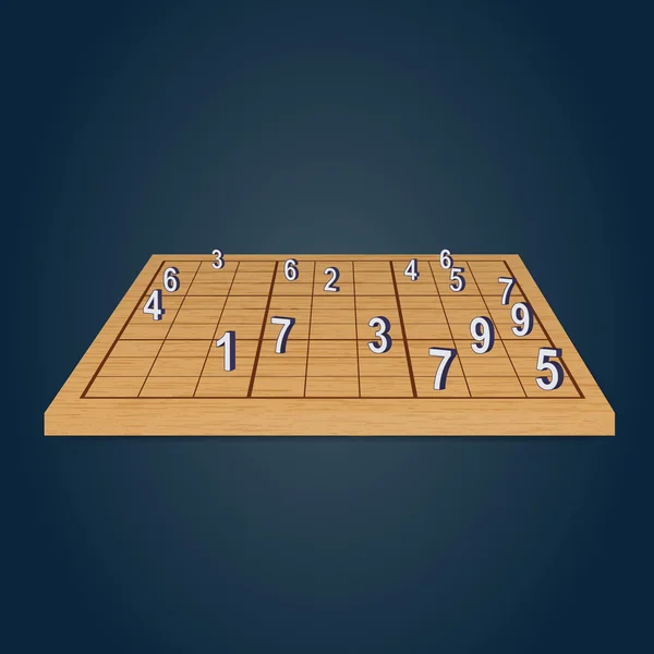 Tableau de sudoku avec des numéros. Vecteur — Image vectorielle