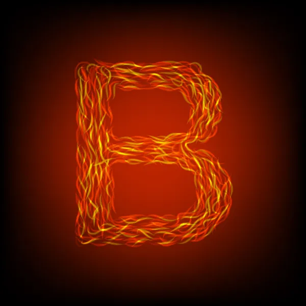 Fire letter B — Stock Vector