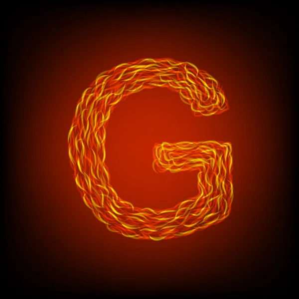 Fire letter G — Stock Vector
