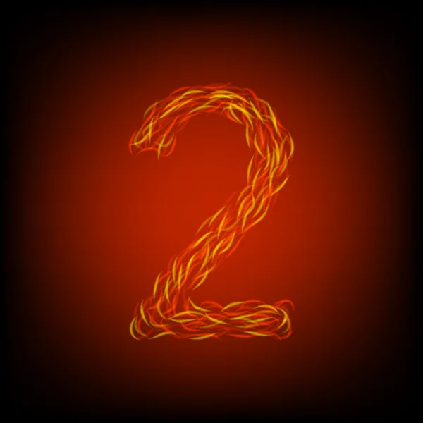 Fuego número 2 — Vector de stock