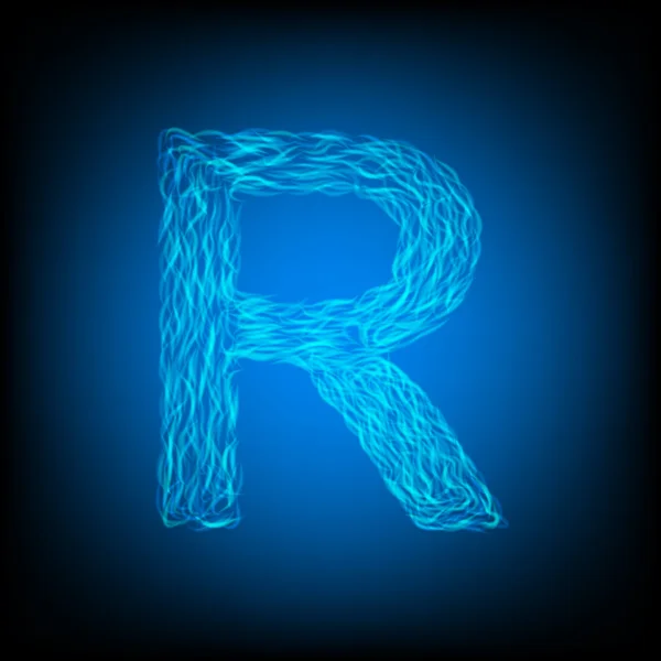 Vatten bokstaven r — Stock vektor