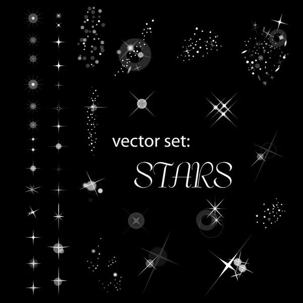 Vector set of Stars — Stock Vector