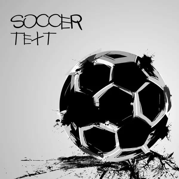 Bola de futebol grunge — Vetor de Stock