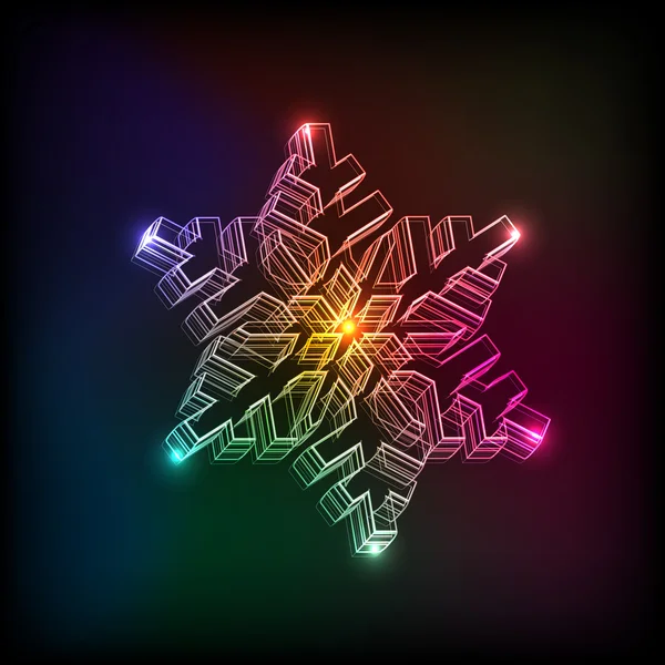 Abstract Christmas snowflake — Stock Vector