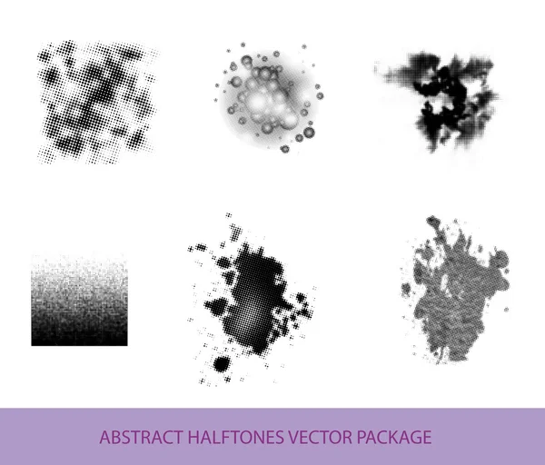 Abstracte halftone vector set — Stockvector