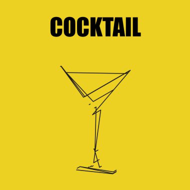 kokteyl basit vektör çizim, eps10