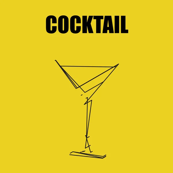 Illustration vectorielle simple cocktail, eps10 — Image vectorielle