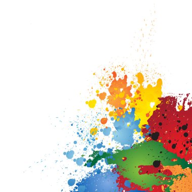 colorf mürekkep sıçramalarına, grunge arka plan